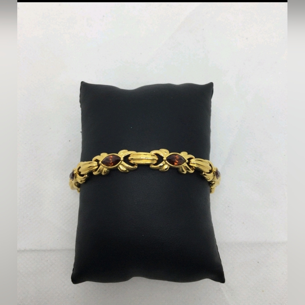 Joan Rivers Classics Collection Brown Rhinestone Bracelet